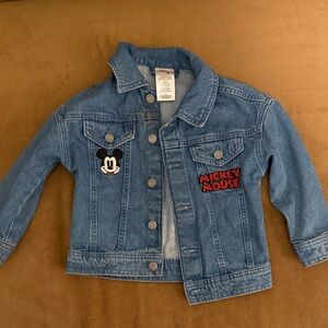 Disney Blue Denim Jacket with Mickey Mouse Patch